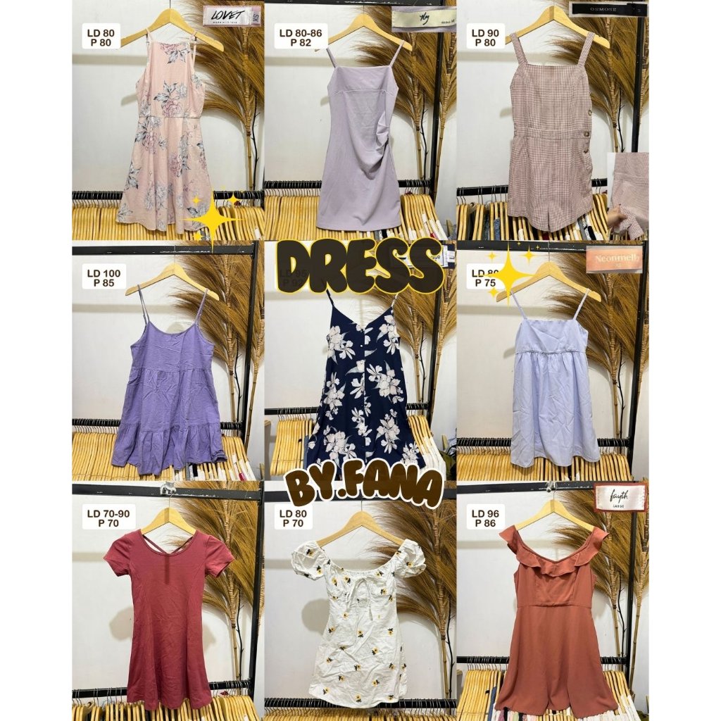 [Fana Apparel] Dress Midi Mini Gaun Wanita Overall by.fana