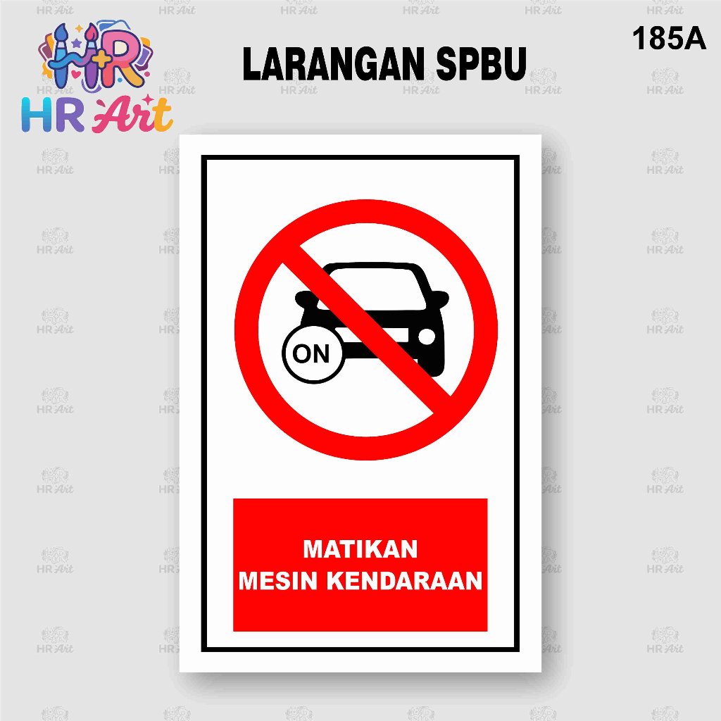 Stiker K3 Larangan di SPBU – Stiker Dilarang Merokok Main HP Mesin Menyala Waterproof