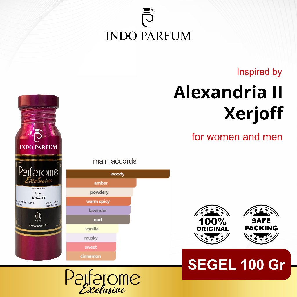 ALEXANDRIA II XERJOFF - Bibit Parfum Parfarome Exclusive - Segel 100 Gr