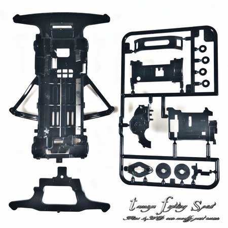 Makmur_55Rep Tamiya Chassis SFM/Super FM + Gear Box Black - CS101