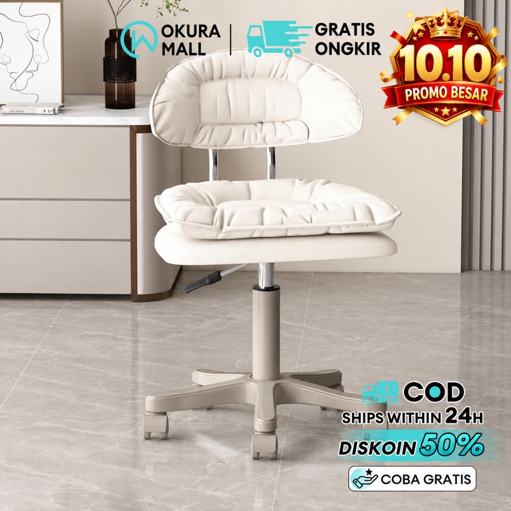 Kursi Putar Kursi Bulat Adjustable Kursi Meja Rias Kursi Kamar kursi Putar Minimal Kursi Multifungsi