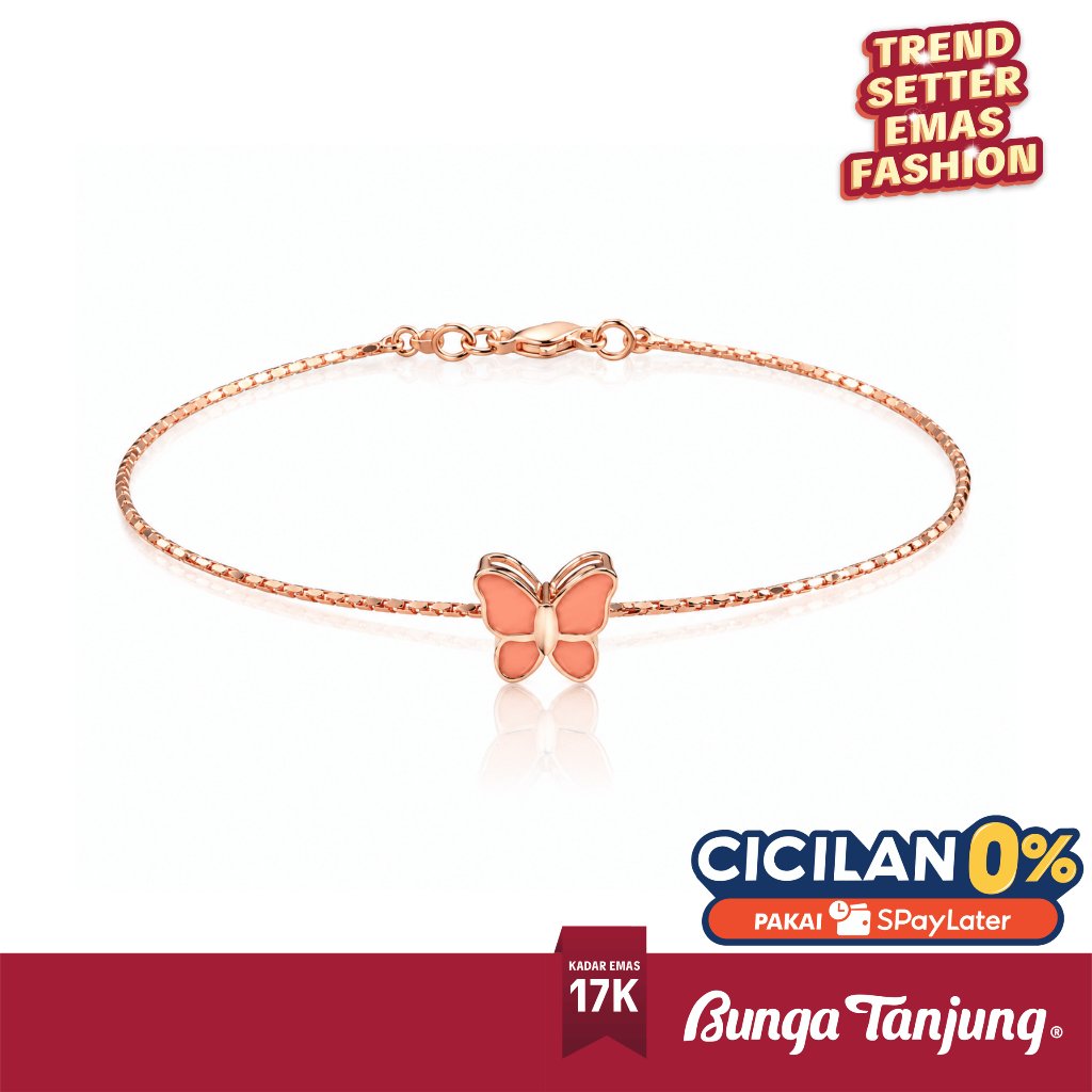 GELANG CHOKER REINE BUTTERFLY - EMAS 17K - BUNGA TANJUNG GOLD
