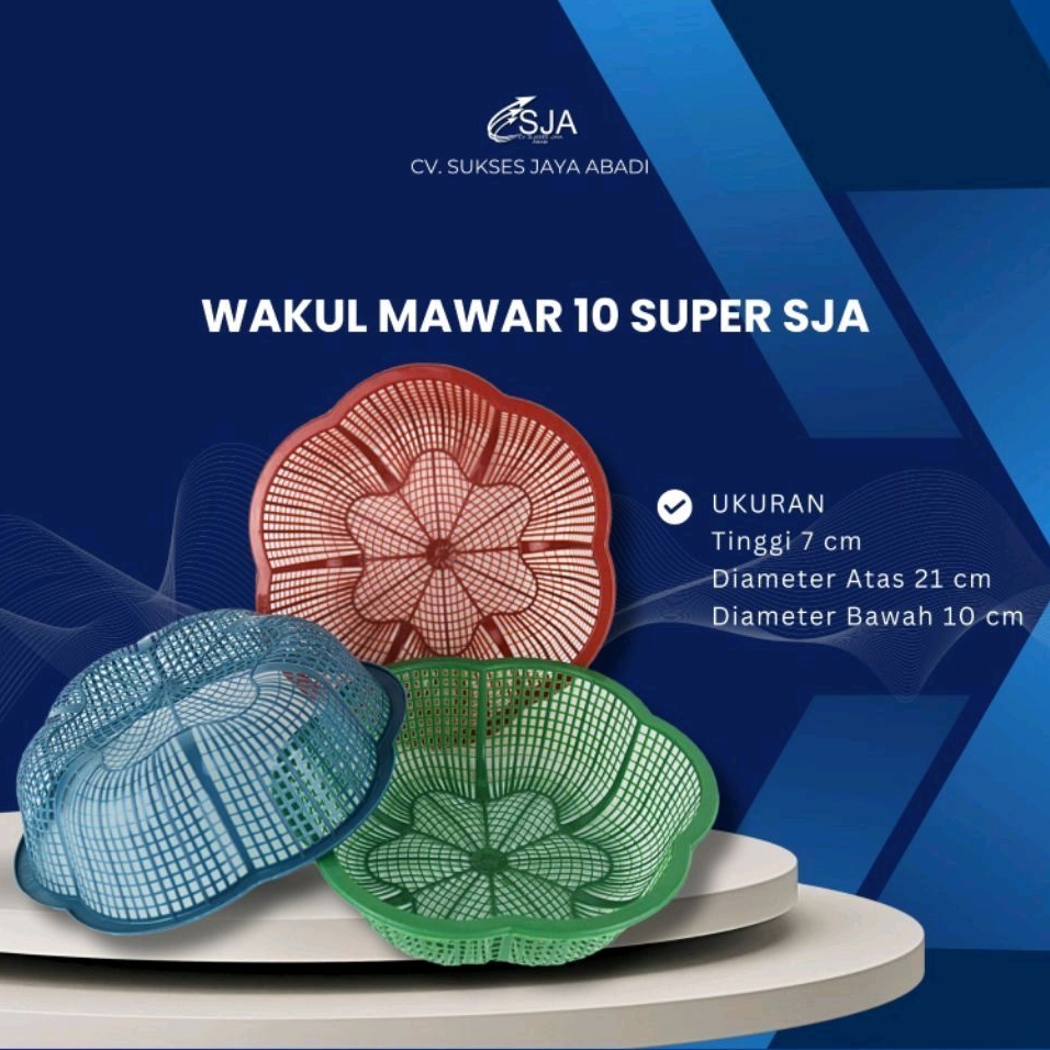 [12pcs] Wakul Mawar 10 Super SJA - Wakul Plastik Serbaguna