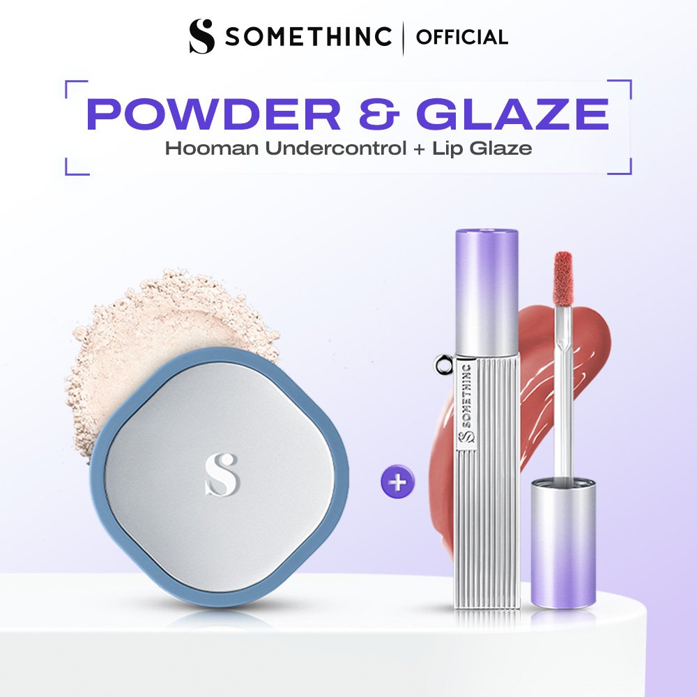 SOMETHINC MAKEUP HOOMAN Under Control HD Blur Loose Powder +  Forever Stay Comfort Lip Glaze - Paket