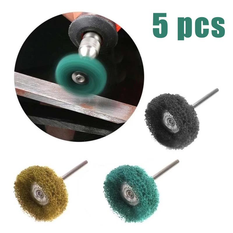5pcs/Set Mata Bor Sikat Mini Lapisan Ganda Mata Bor Sikat Poles Mata Poles Mini Mata Bor Kain Poles