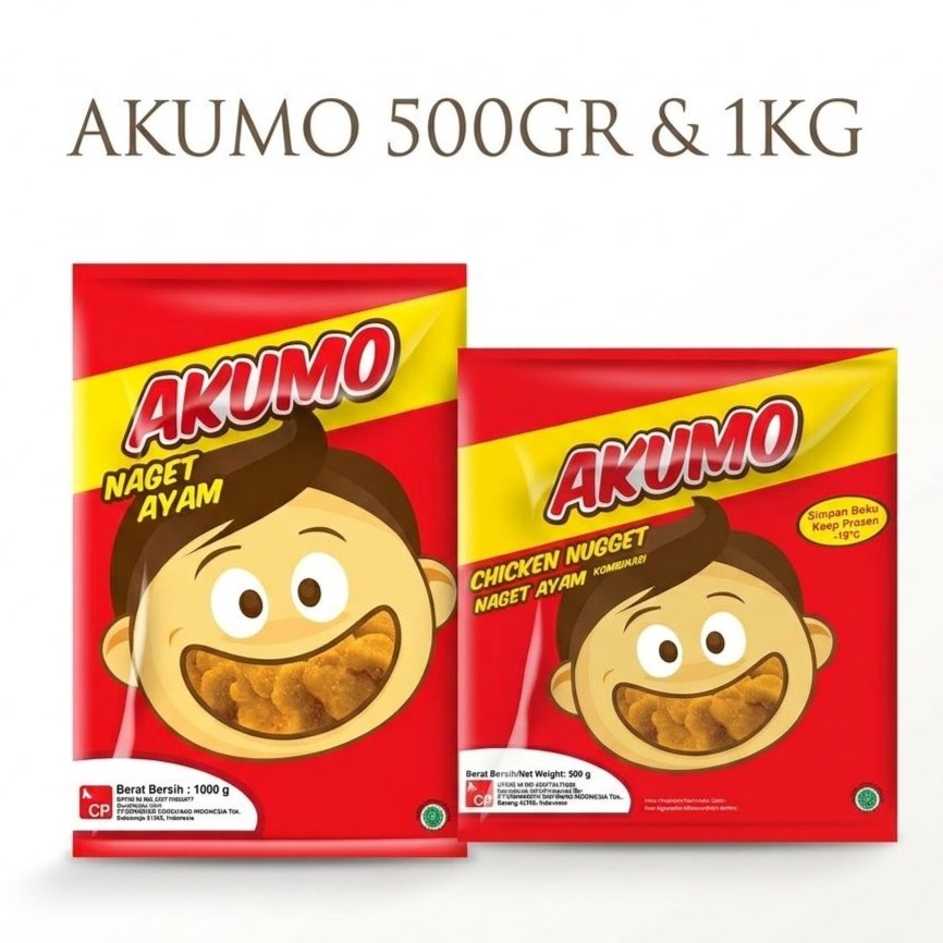 Akumo Nugget Ayam | Chicken Nugget Kemasan 1Kg | Akumo Nugget Ayam