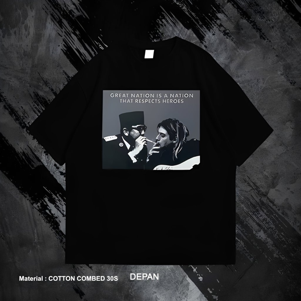 Kaos Soekarno X Kurt Cobain/