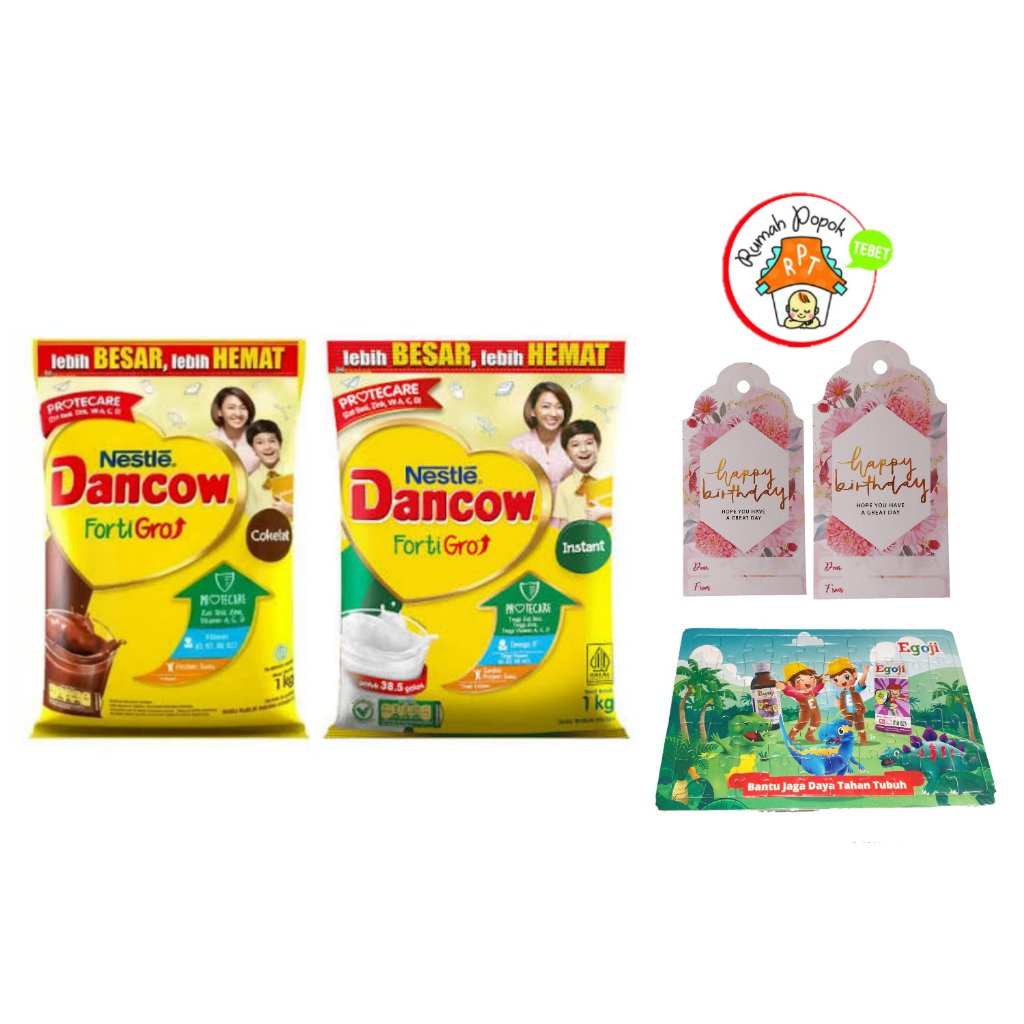 Dancow FortiGro Instan 1000 g dan Fortigro Coklat 1 kg