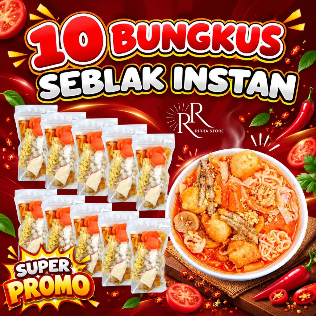 PAKET RAME 10 PCS SEBLAK MIE MAKANAN INSTAN