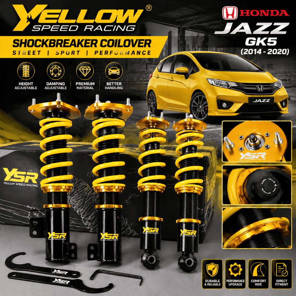 YELLOW SPEED RACING/YSR Shockbreaker Coilover - Honda Jazz GK5 (2015-2020)