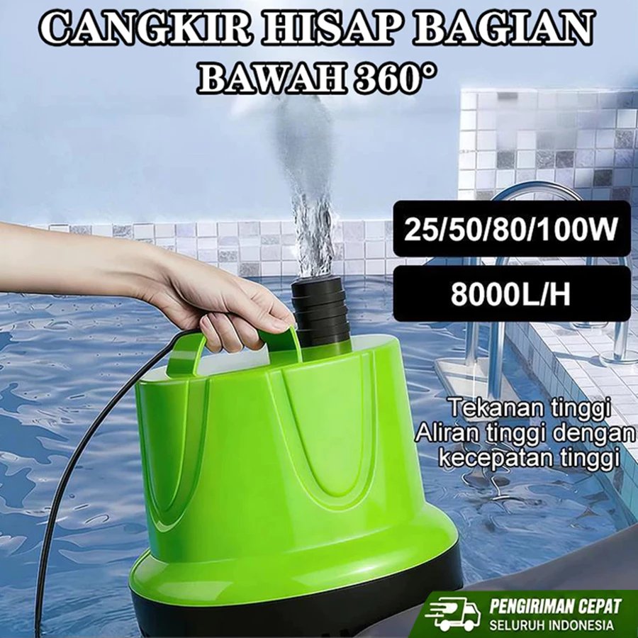 8000L/H Pompa Air  buruk Pompa Air Celup Aquarium 25w 50w 80w 100w  pompa akuarium pompa air aquariu
