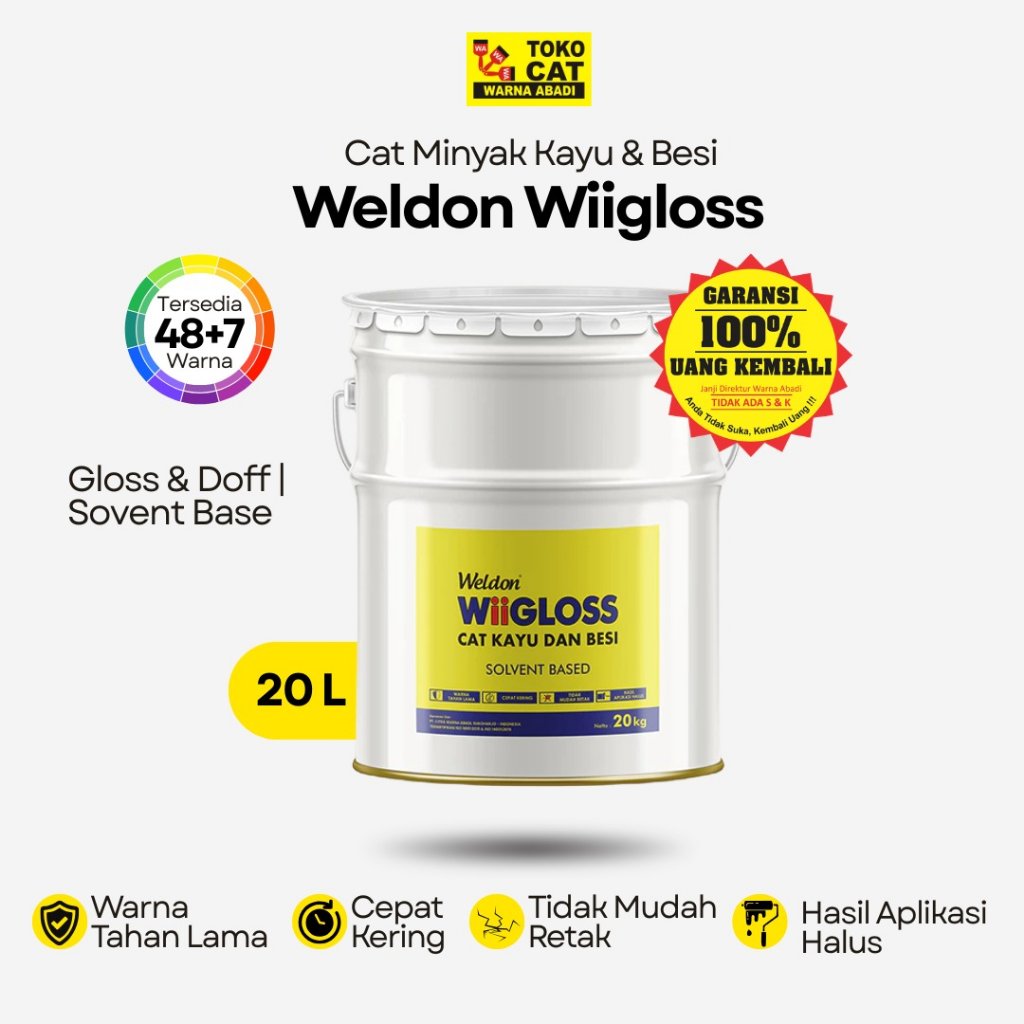 CAT MINYAK WIIGLOSS KAYU BESI 20 LITER
