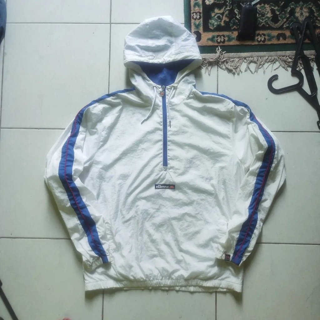Ellesse windbreaker halfzip nylon center logo jacket