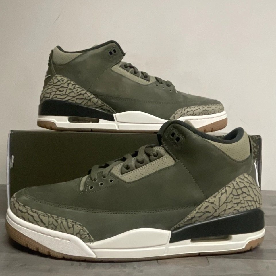 nike air jordan retro 3 olive family affair BNIB Original 42 43 44