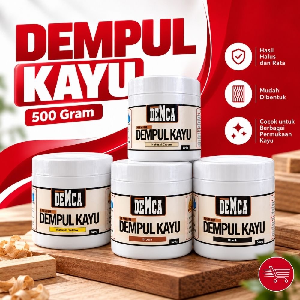 Dempul Kayu 500 Gram Premium Dempul Pelapis Kayu Tahan Air Krim Plamir Penambal Furnitur Praktis