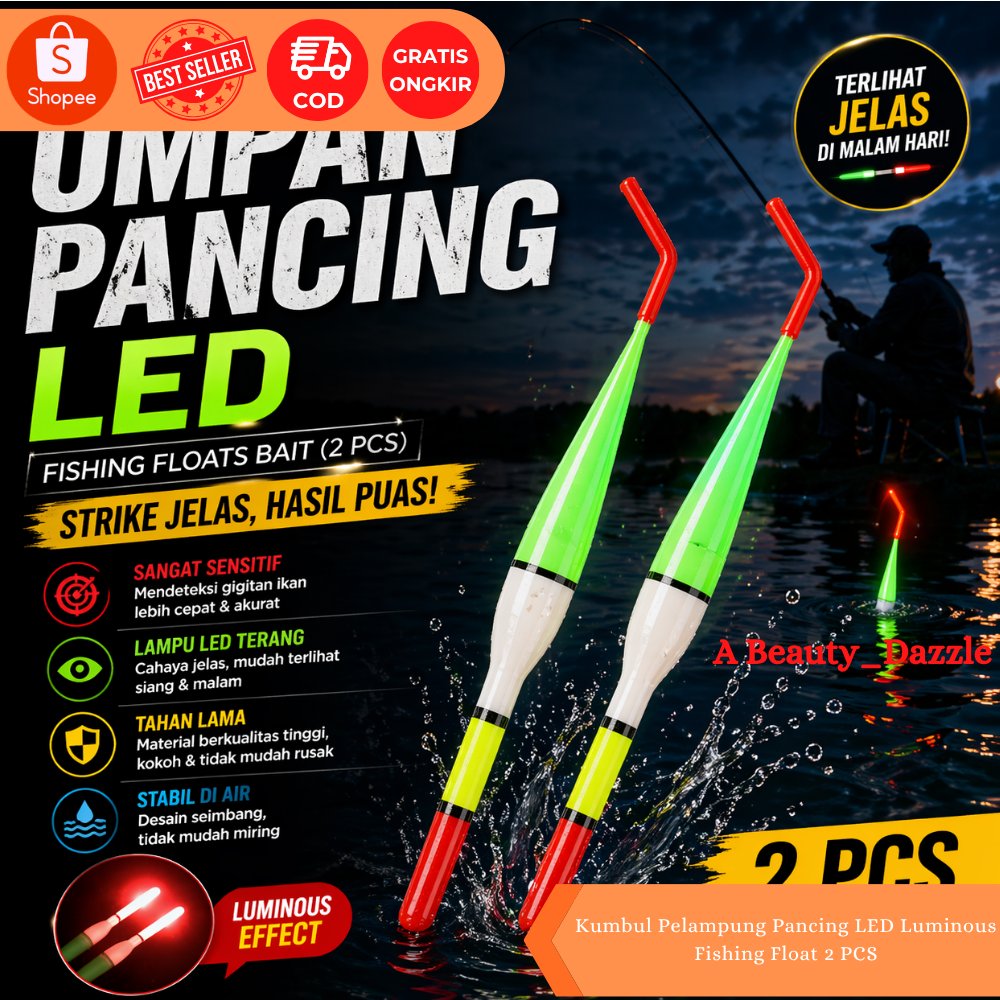 Kumbul Pelampung Pancing LED Luminous Fishing Float 2 PCS - Pelampung Pancing LED Bercahaya 2 Buah