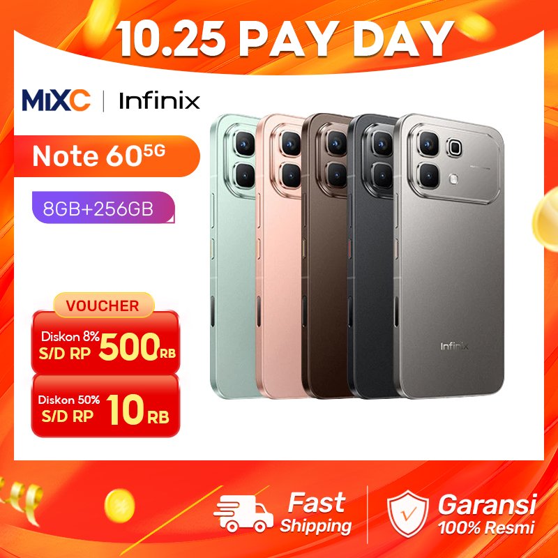 Official Infinix Note 60 8/256GB - Up to 16GB Extended RAM - Dimensity 7400 Ultimate - 6.78” 1.5K Am
