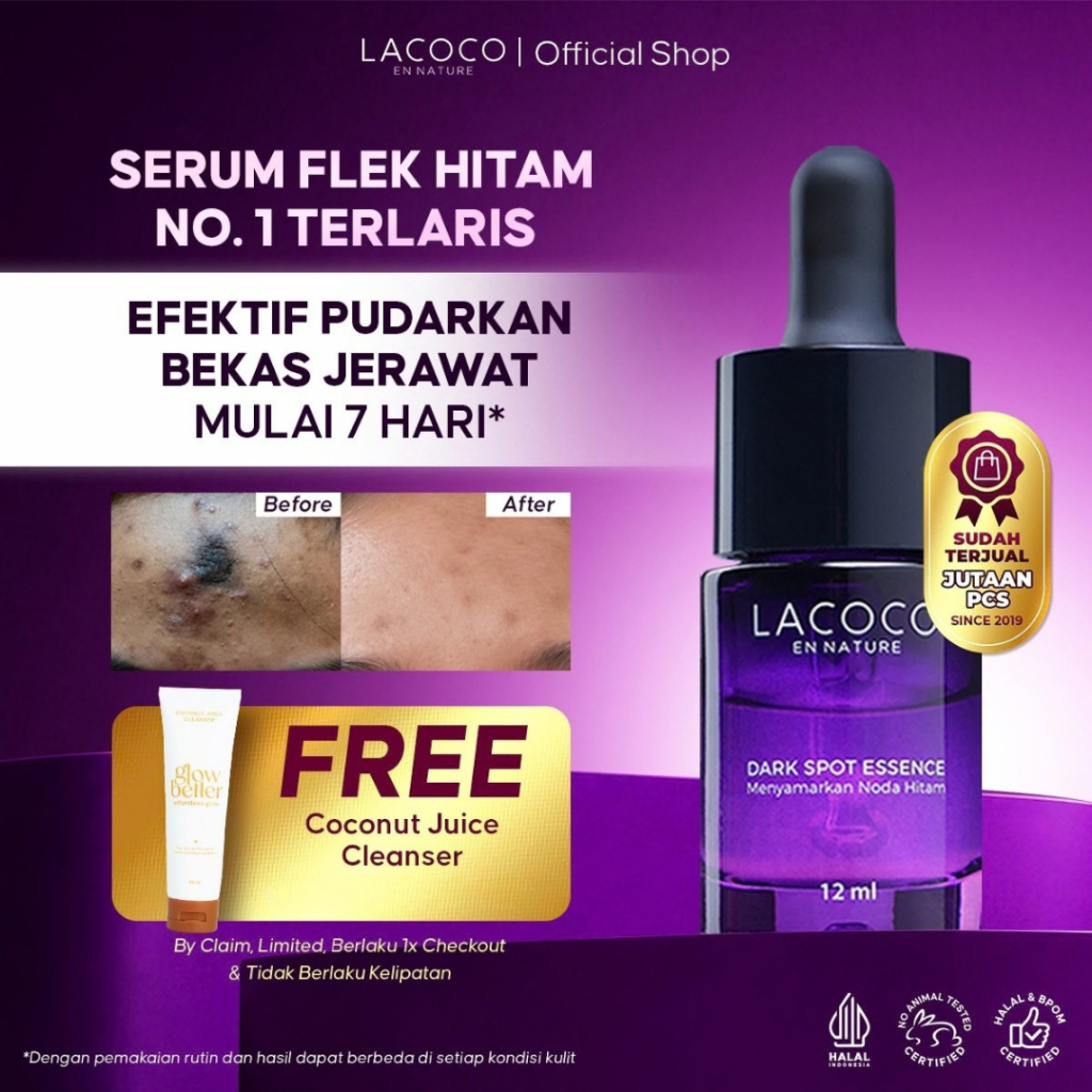 [TOP SELLING] Lacoco Dark Spot Essence (12 ml) - Serum Pudarkan Flek Hitam Dark Spot, Noda Bekas Jer
