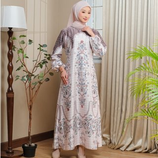 Delova Wardrobe - GAMIS SYIFA Satin Silk Premium Dress Outfit Modern