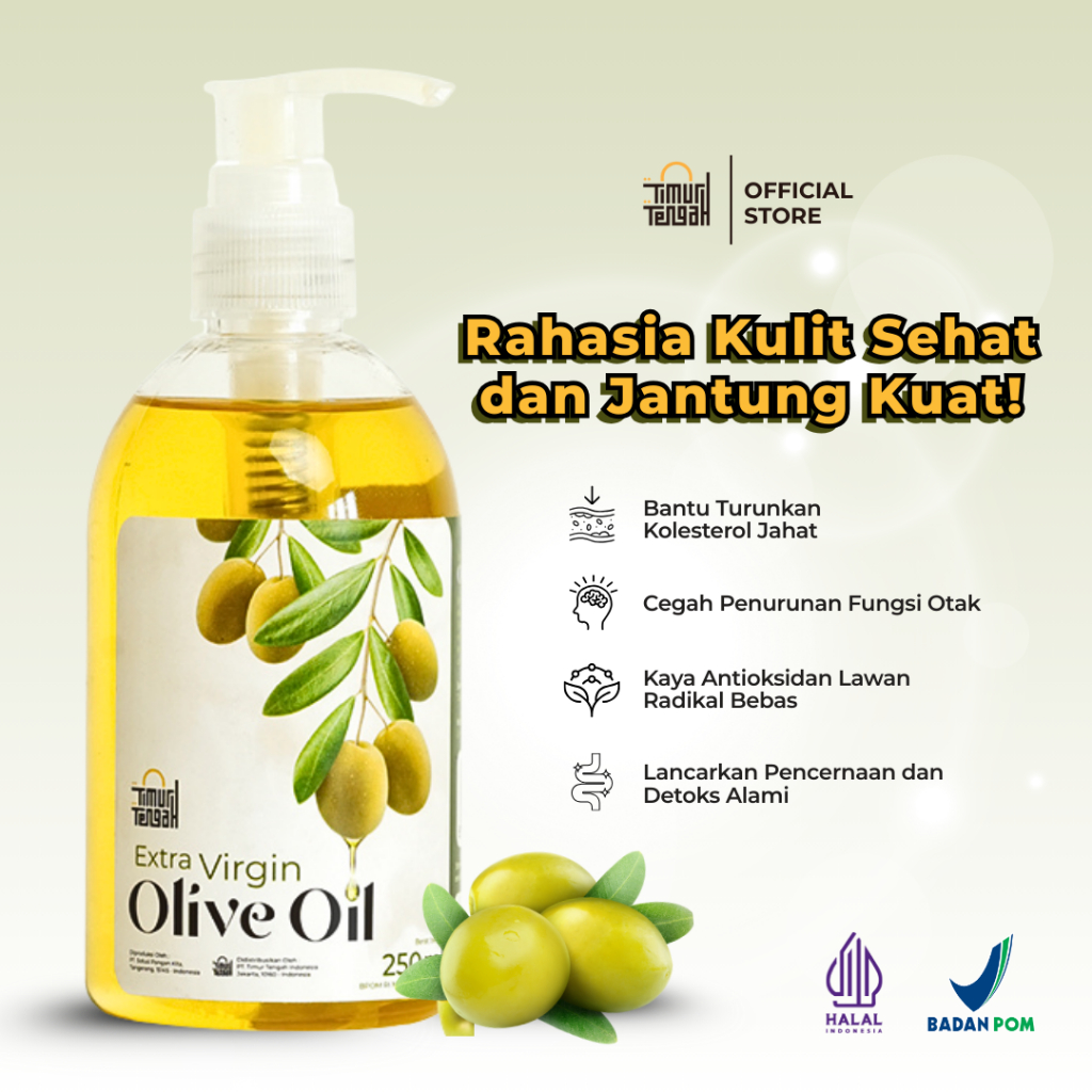 

Timur Tengah Minyak Zaitun 250 - 500 ml Extra Virgin Olive Oil Organic Pure 100% BPOM