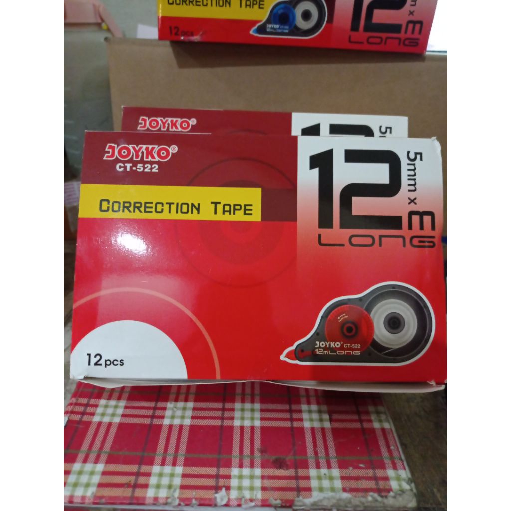 

tipex kertas joyko corection tape merek joyko CT 522 12meter (1kotak isi 12pcs)