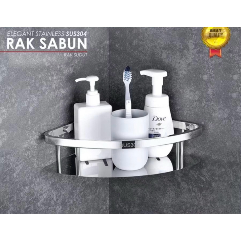 Rak sabun sudut stainless 304/Rak sabun sudut single stainless 304