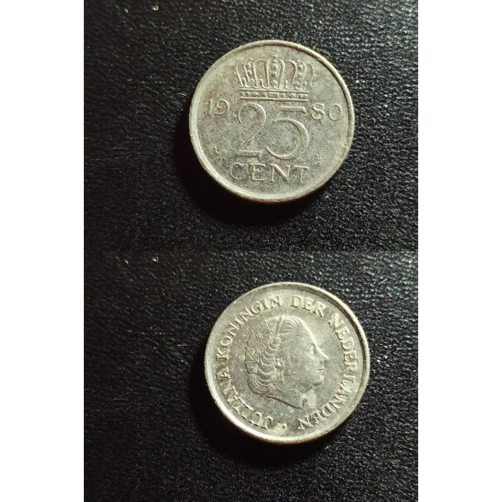 koin asing Nederland 25cent k86