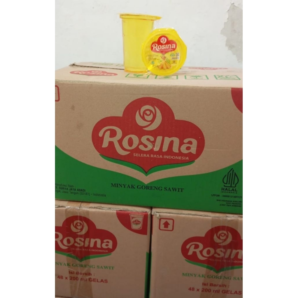 

1 Karton Minyak Rosina Gelas 200ml isi 48pcs