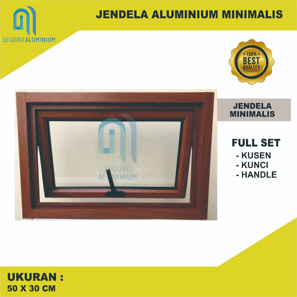 JENDELA CASEMENT ALUMINIUM BAHAN TEBAL PREMIUM COCOK UNTUK DAPUR