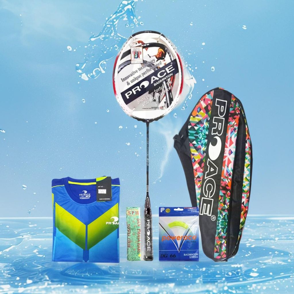 Raket Badminton ProAce ABS 800 Bonus Komplit ProAce ABS 800