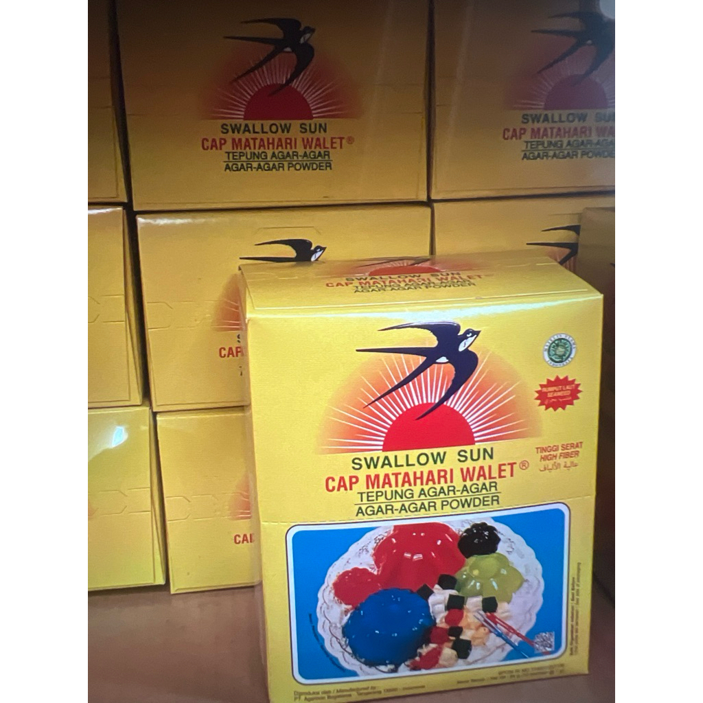 

1 Kotak Agar-Agar swallow sun cap matahari walet (isi 12)