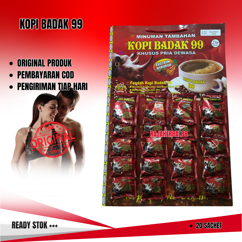 

Kopi Cap Badak 99 Original 20 Sachet Extra Nyeruduk