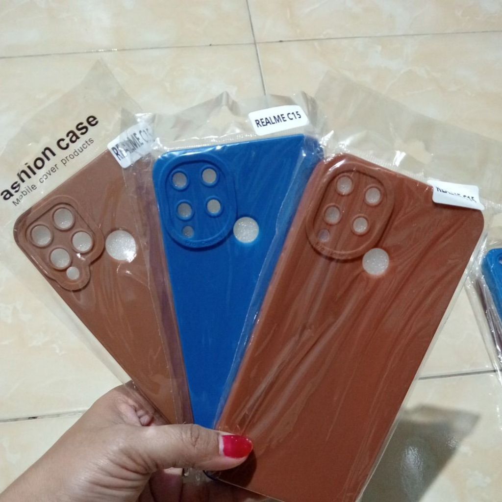 Soft Case Macaron Realme C15 Case Handphone Sarung Hp