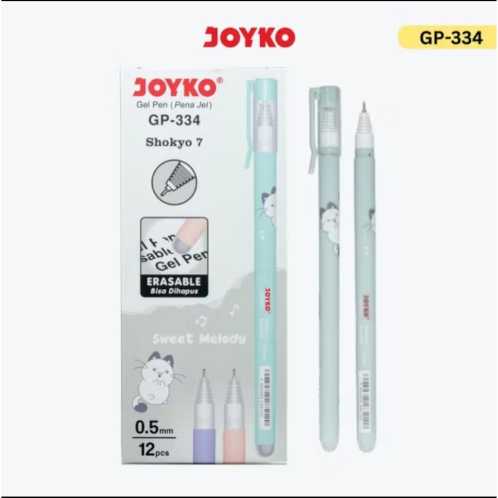 

GEL PEN GP-334 JOYKO ( SHOKYO 7 ) PENA BISA DIHAPUS