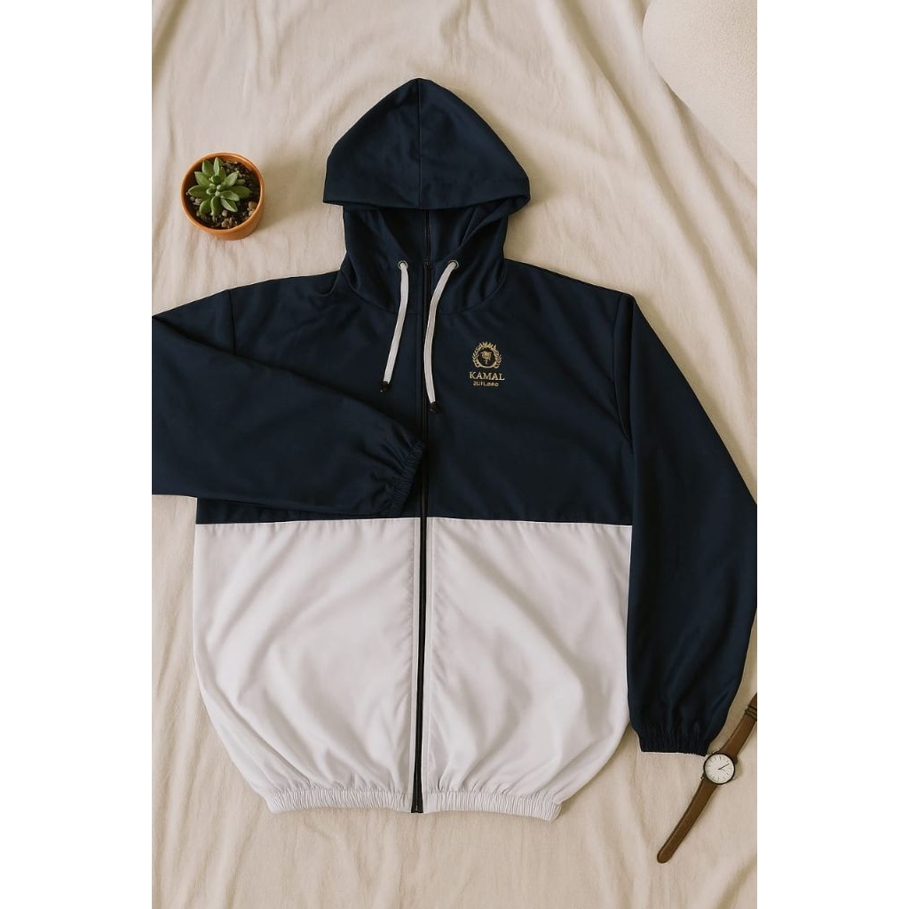 Jaket Parasut olahraga running uniseks/Hoodie parasut sport windbreaker kombinasi warna / jaket para