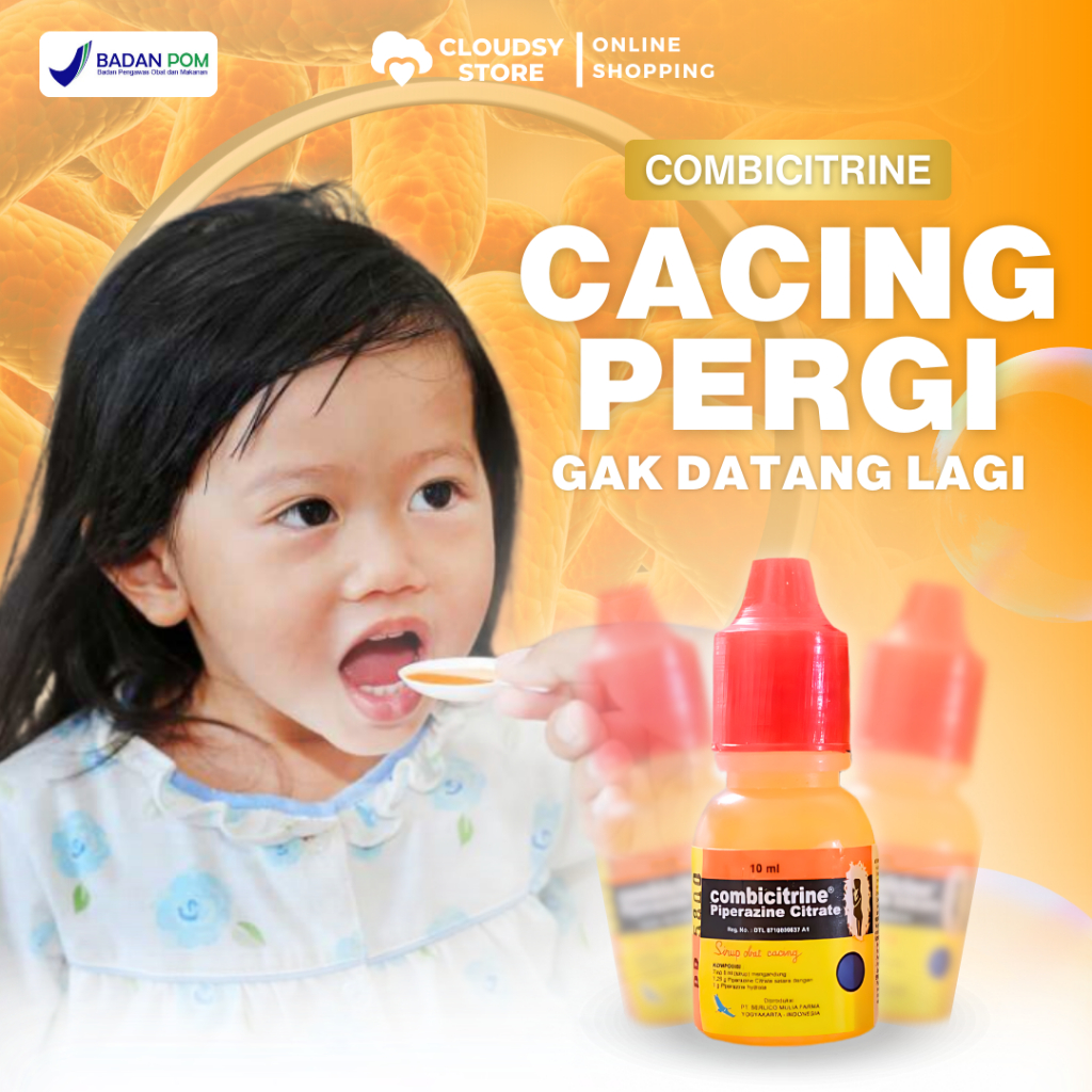 Obat Cacing Anak Combicitrine Sirup Anak Dan Dewasa Vitamin Penggemuk Badan Anak Dan Dewasa