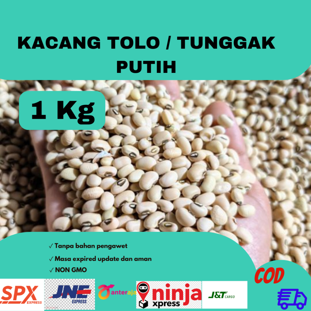 

(1 Kg) PROMO Kacang Tunggak / Tolo Putih Berkualitas