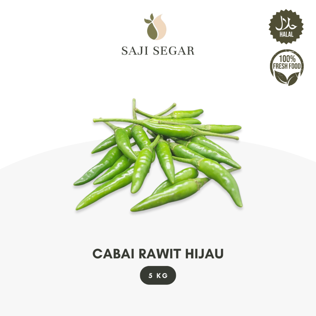 

Saji Segar Cabai Rawit Hijau / Cabe Rawit Ijo Grosir