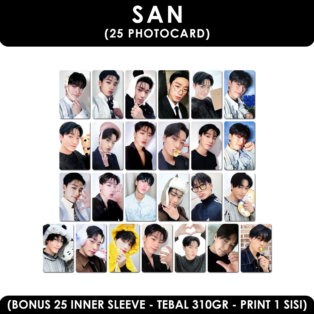 25 PHOTOCARD ATEEZ UNOFFICIAL SET