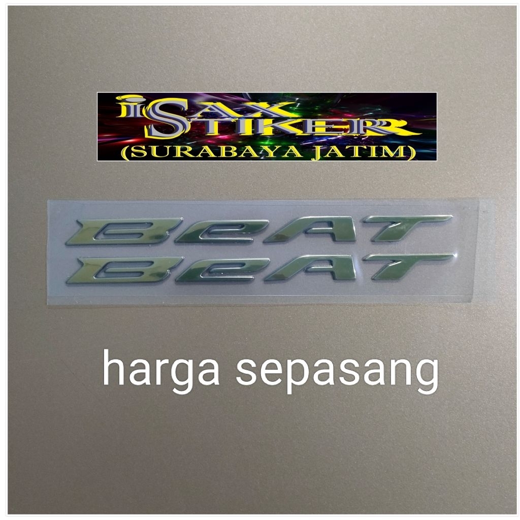 Emblem Timbul Original Honda Beat Gold kuning tahun 2022 2025