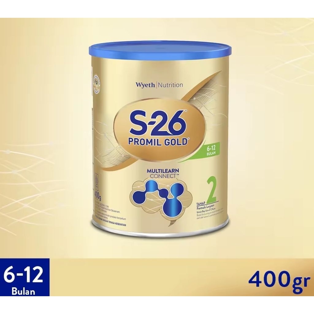 S-26 PROMIL GOLD Tahap 2 Susu Pertumbuhan Anak Usia 6-12 Bulan 400gr