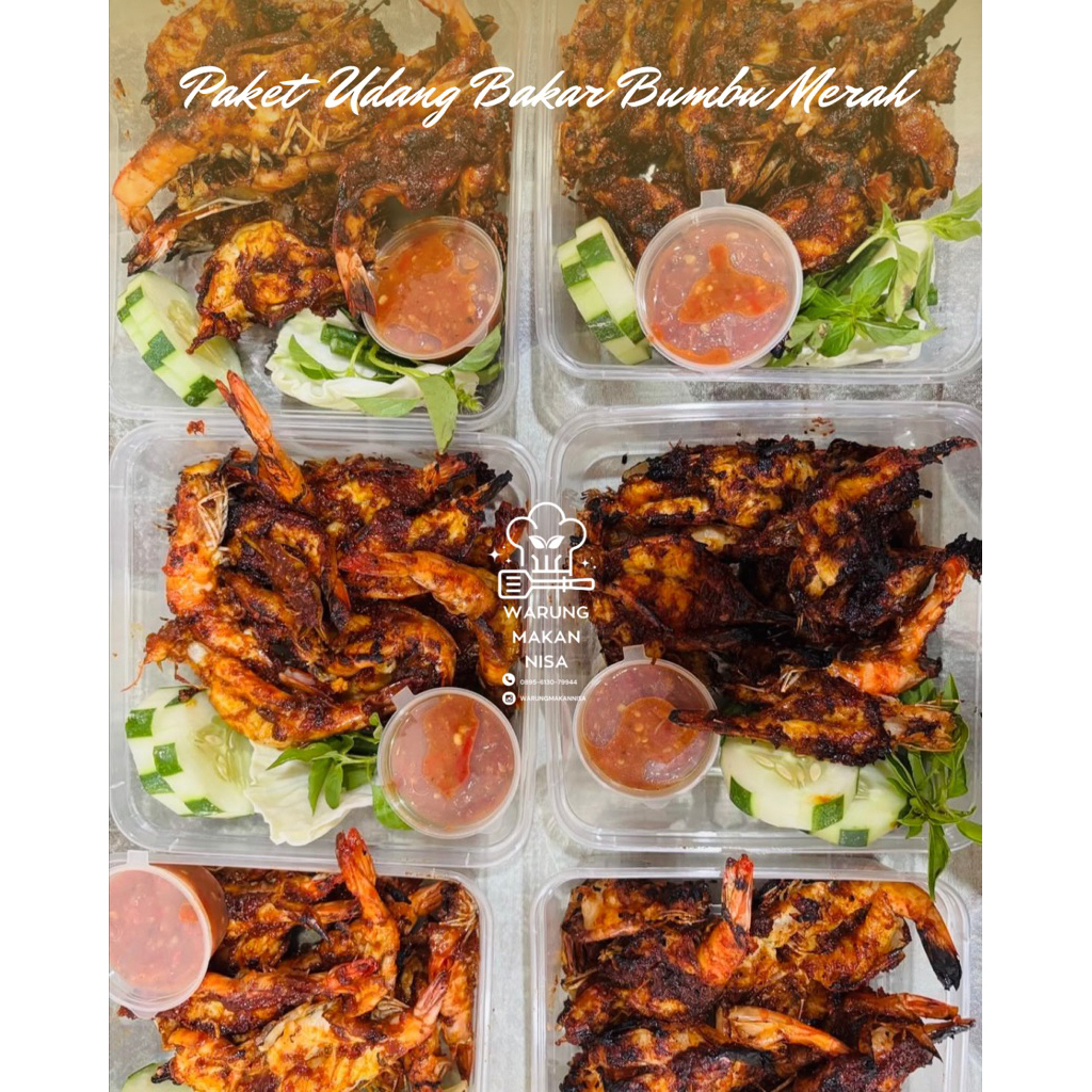 

Udang Bakar Bumbu Merah paket / makanan praktis lauk harian hampers makanan