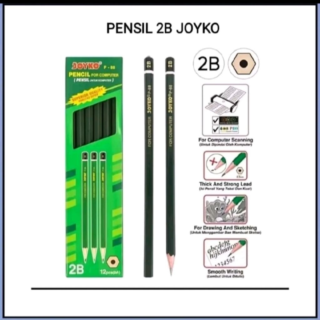 

1 Pak Pensil Joyko 2B P88