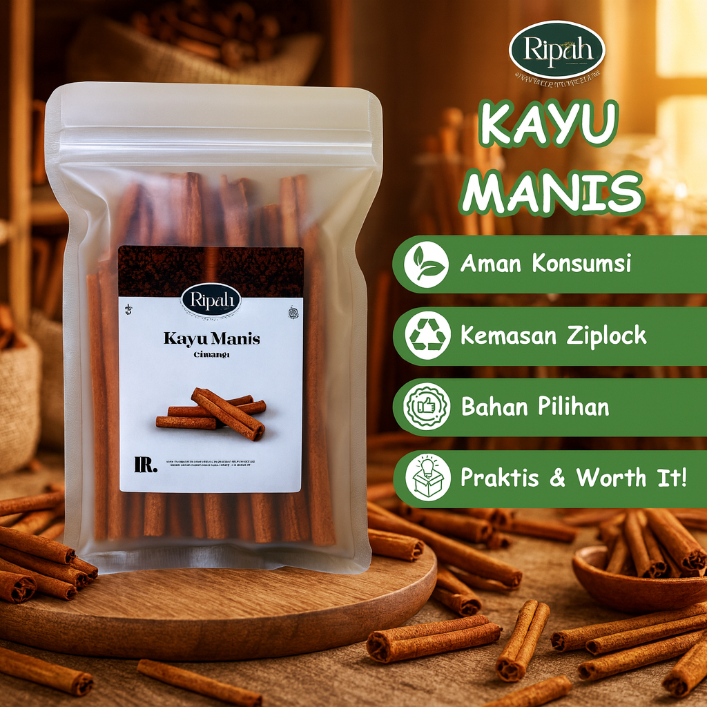 

30gr Kayu Manis Cinnamon 100% PREMIUM QUALITY / Ripah Rempah Premium