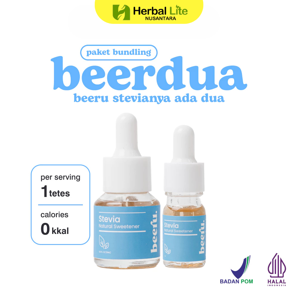 

BEERU Stevia Natural Sweetener Cair Paket 2pcs Beerdua