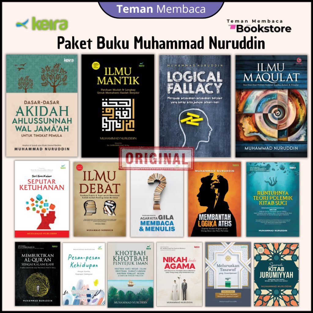 Paket Buku Karya Muhammad Nuruddin Original l Dasar-Dasar Akidah l Ilmu Mantik l Logical Fallacy l M