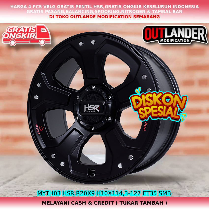 velg mobil rush| xtrail| xpander| mazda| zenix| outlander| dll velg hsr myth03 R20