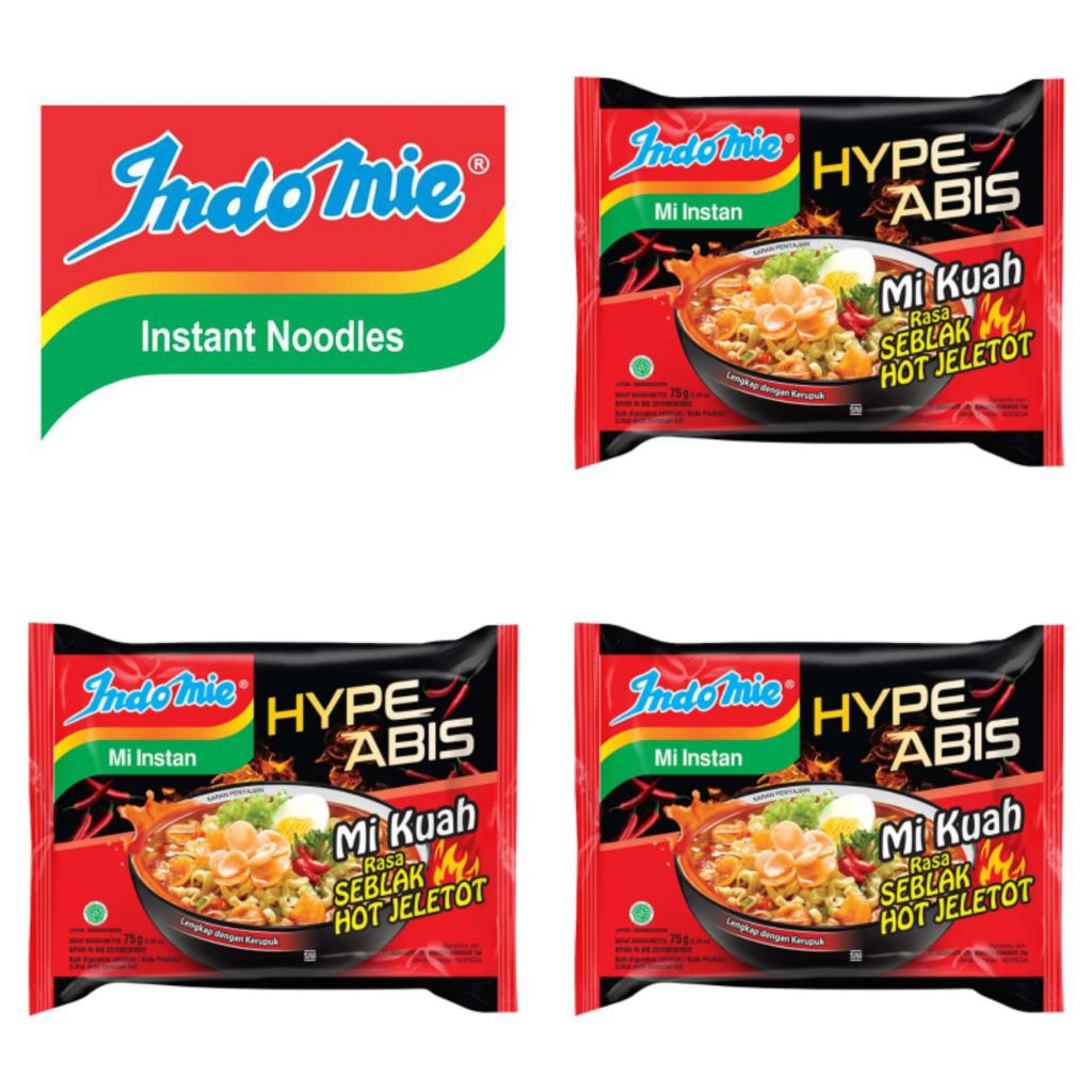 

Indomie Mie Instan Mi Kuah Rasa Seblak Hot Jeletot 75 Gram