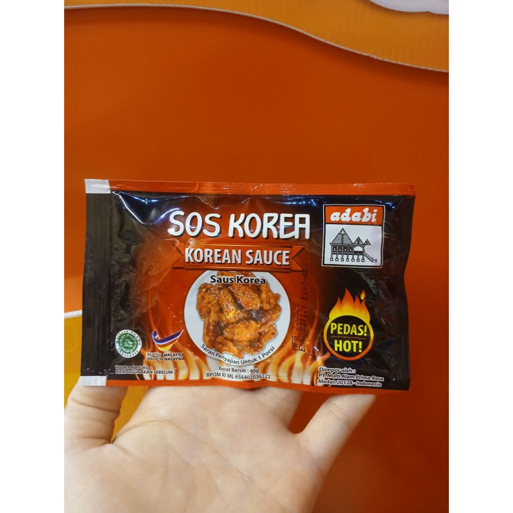 

Jual saus korea pedas hot merk adabi sachet
