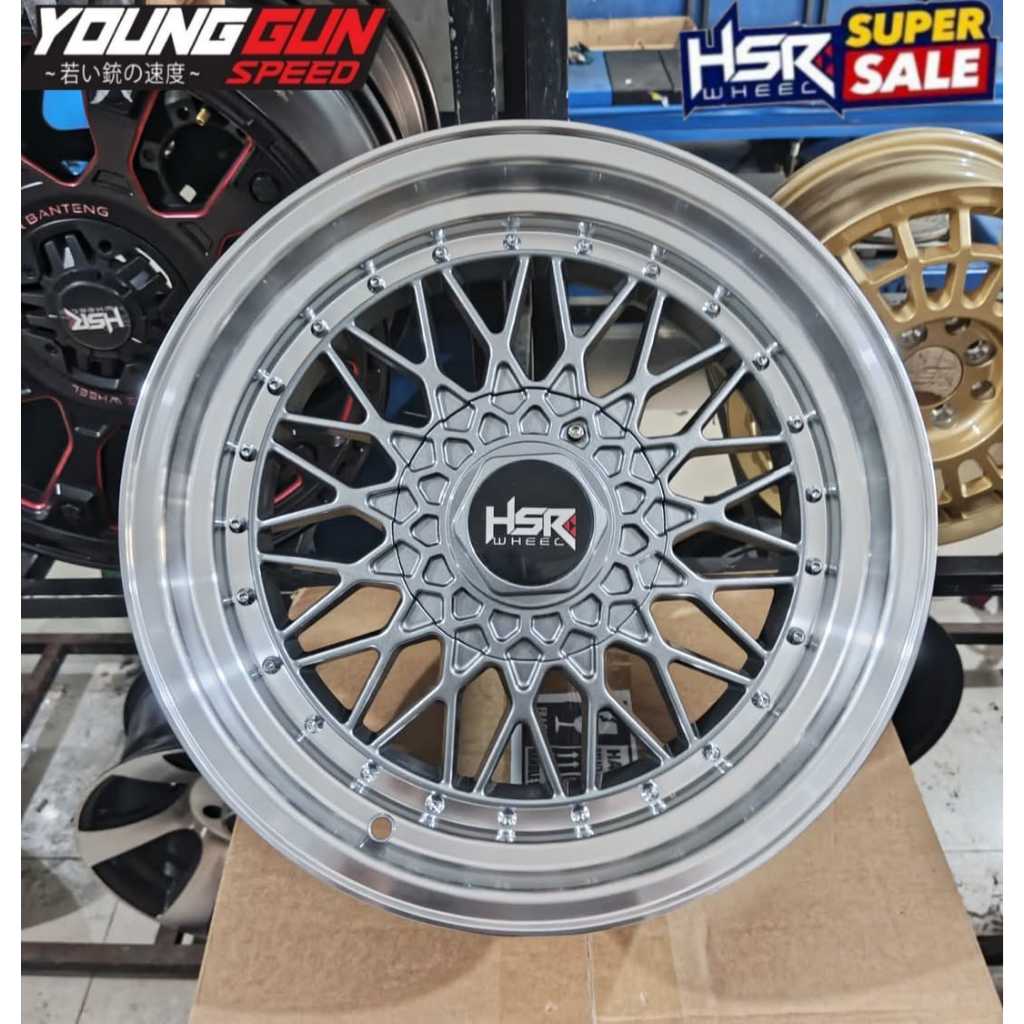 velg mobil celong ring 16 HSR  RS XH157 R16X75/85 Lubang 4 model BBS .UNTUK BRIO YARIS JAZZ DLL
